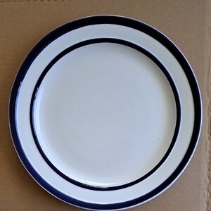 Kate Spade Dinner Plate Sculpted Navy Stripe Cobalt by Lenox New Item